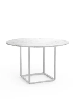 Florence spisebord Ø120, white carrera fra<New Works Clearance