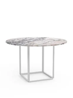 Florence spisebord Ø120, white carrera fra<New Works Clearance