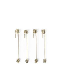 Forest Christmas Tree Candle Holders, sæt á 4 stk., brass fra<Ferm Living Online
