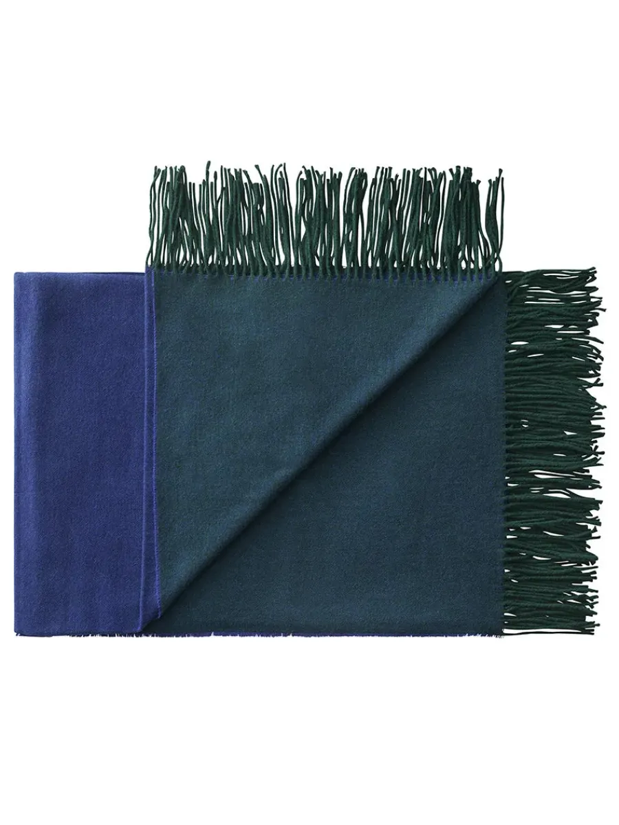 Franja Plaid, green/black fra<Silkeborg Uldspinderi Discount