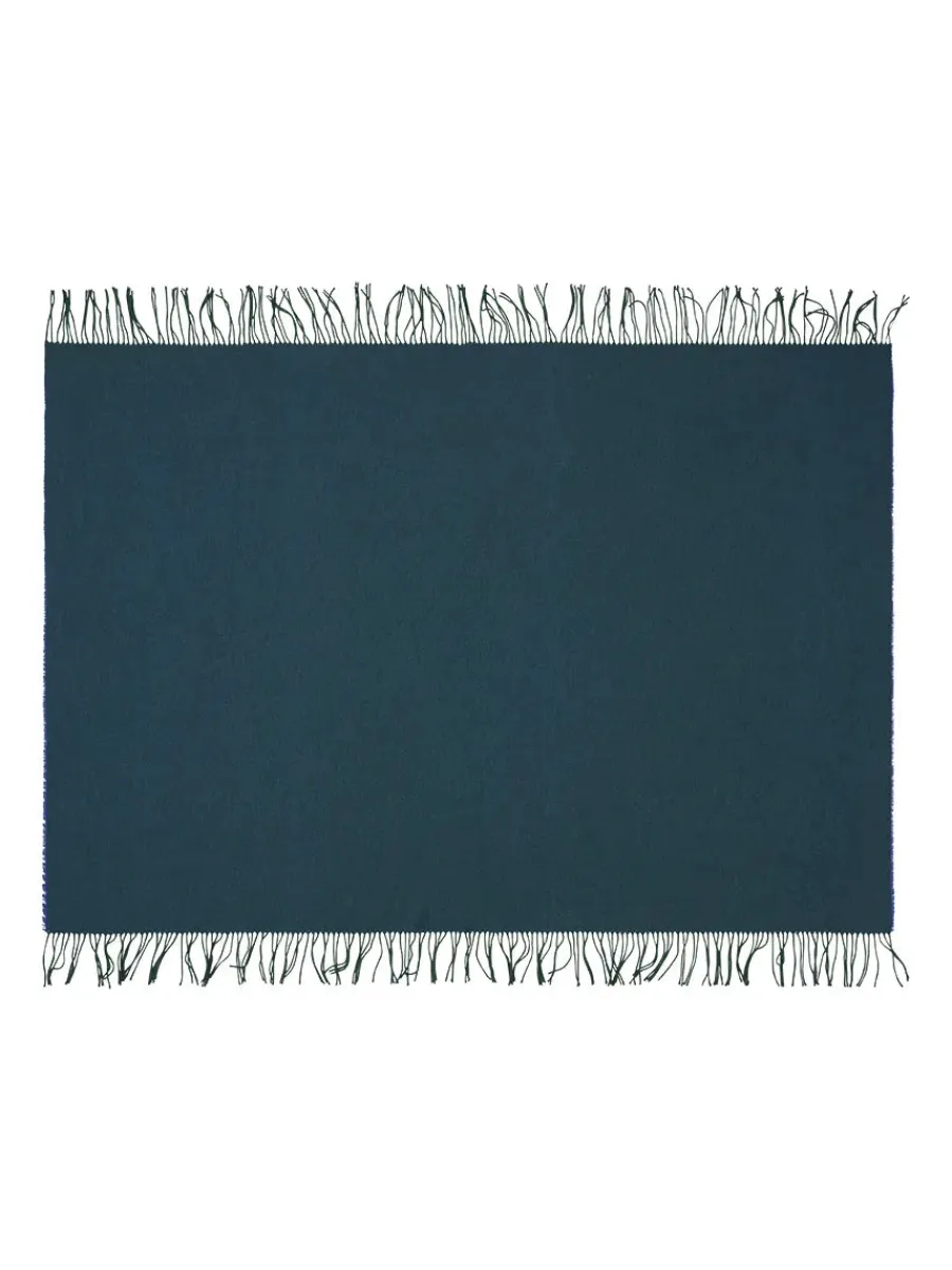 Franja Plaid, green/blue fra<Silkeborg Uldspinderi Online