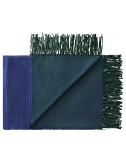 Franja Plaid, green/blue fra<Silkeborg Uldspinderi Online