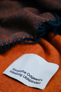 Franja Plaid, green/orange fra<Silkeborg Uldspinderi Best