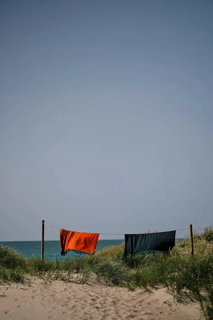 Franja Plaid, green/orange fra<Silkeborg Uldspinderi Best