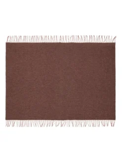 Franja Plaid, pink/brown fra<Silkeborg Uldspinderi Sale