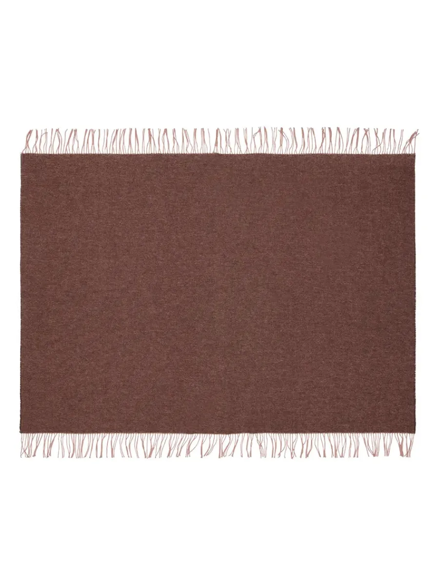 Franja Plaid, pink/brown fra<Silkeborg Uldspinderi Sale