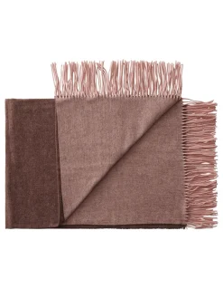 Franja Plaid, pink/brown fra<Silkeborg Uldspinderi Sale