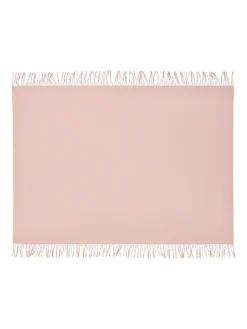 Franja Plaid, pink/brown fra<Silkeborg Uldspinderi Sale