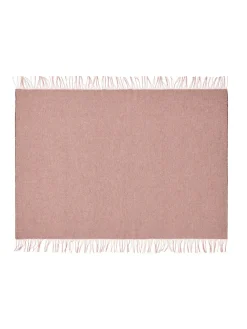 Franja Plaid, pink/white fra<Silkeborg Uldspinderi Sale