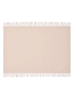 Franja Plaid, pink/white fra<Silkeborg Uldspinderi Sale