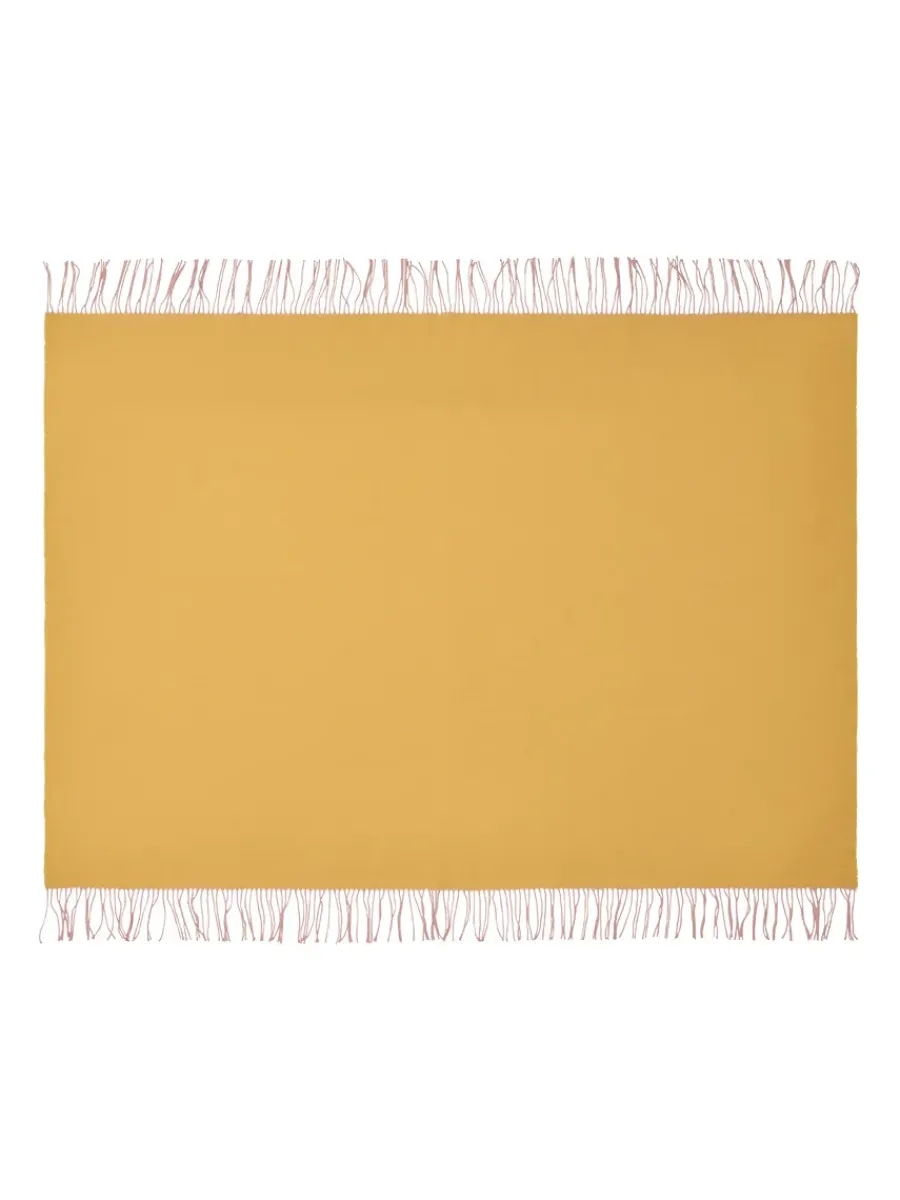 Franja Plaid, pink/yellow fra<Silkeborg Uldspinderi Clearance