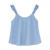 Frill Top, check mix blue fra<Aiayu Clearance