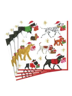 Frokostservietter, julehunde, 20 stk. fra<Caspari