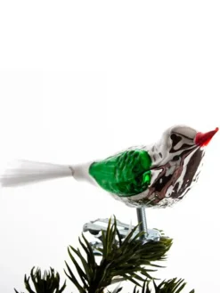 Fugl m. Klemme 10 cm, sølvfarvet/guld fra<Brink Nordic New