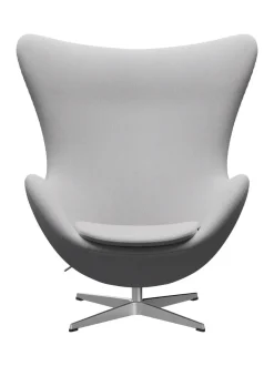 Ægget, sort læder/aluminium af Arne Jacobsen<Fritz Hansen Online
