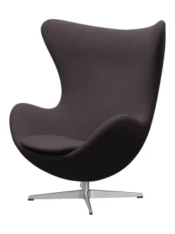Ægget, sort læder/aluminium af Arne Jacobsen<Fritz Hansen Online