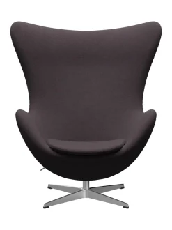 Ægget, sort læder/aluminium af Arne Jacobsen<Fritz Hansen Online