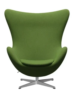 Ægget, sort læder/aluminium af Arne Jacobsen<Fritz Hansen Online