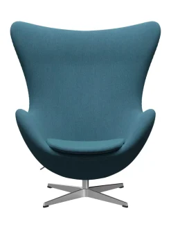Ægget, sort læder/aluminium af Arne Jacobsen<Fritz Hansen Online