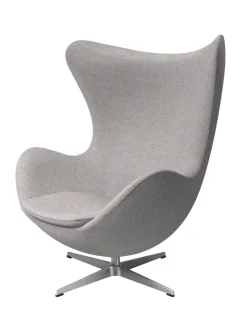 Ægget, sort læder/aluminium af Arne Jacobsen<Fritz Hansen Online