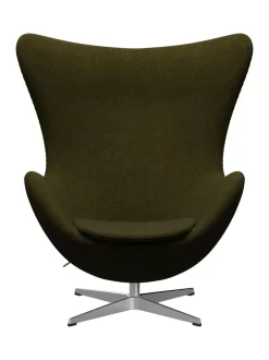 Ægget, sort læder/aluminium af Arne Jacobsen<Fritz Hansen Online