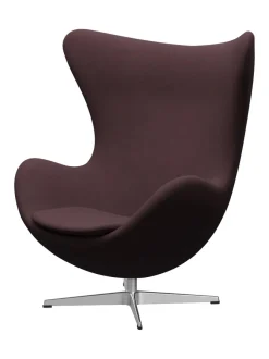 Ægget, sort læder/aluminium af Arne Jacobsen<Fritz Hansen Online