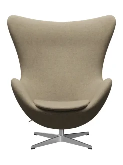 Ægget, sort læder/aluminium af Arne Jacobsen<Fritz Hansen Online