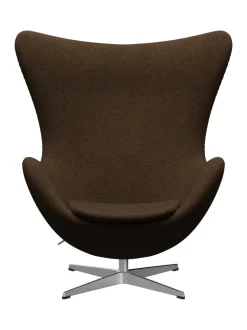 Ægget, sort læder/aluminium af Arne Jacobsen<Fritz Hansen Online