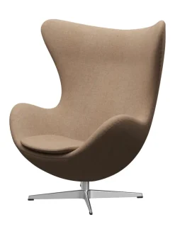 Ægget, sort læder/aluminium af Arne Jacobsen<Fritz Hansen Online