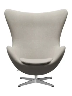 Ægget, sort læder/aluminium af Arne Jacobsen<Fritz Hansen Online