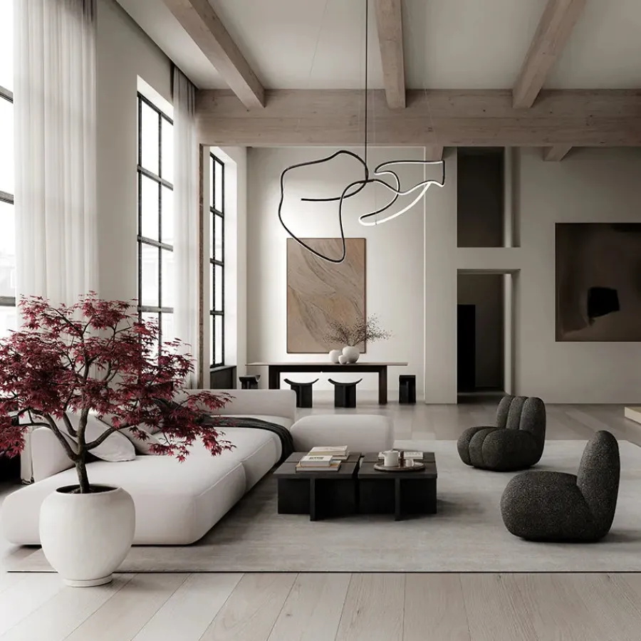 Ghost Chandelier, Big, Chrome fra<101 Copenhagen New