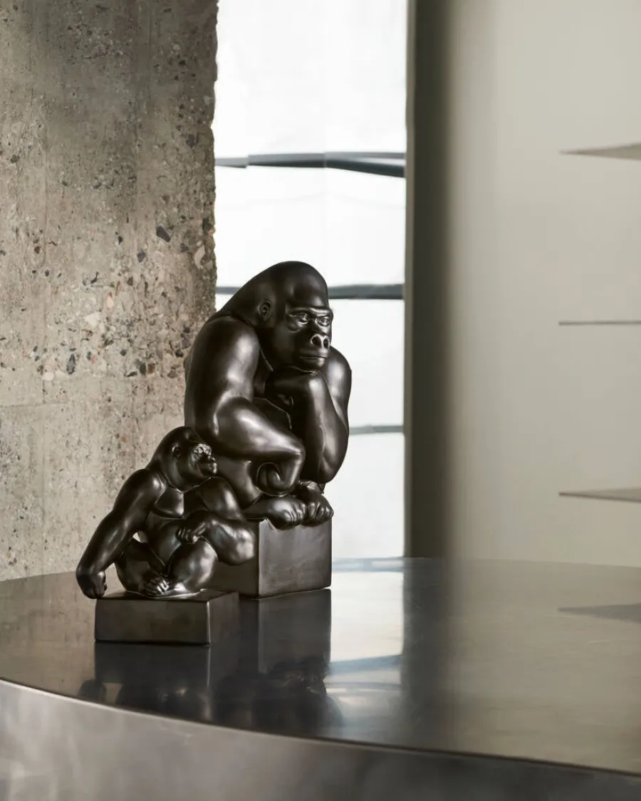 Gorilla figur grafit 20,5 cm fra<Royal Copenhagen Discount