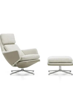 Grand Relax Lænestol inkl. Fodskammel, grey/beige fra<Vitra Online