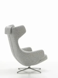Grand Repos Lænestol, cream/dark brown fra<Vitra Best