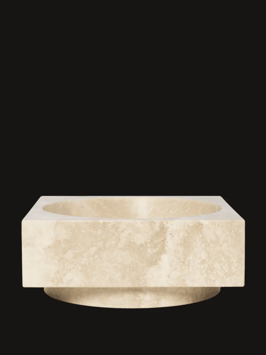 Hew high centrepiece, travertin fra<Ferm Living Clearance