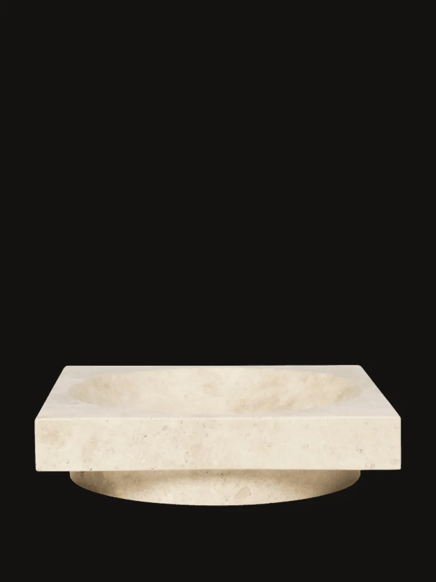 Hew low centrepiece, travertin fra<Ferm Living Sale