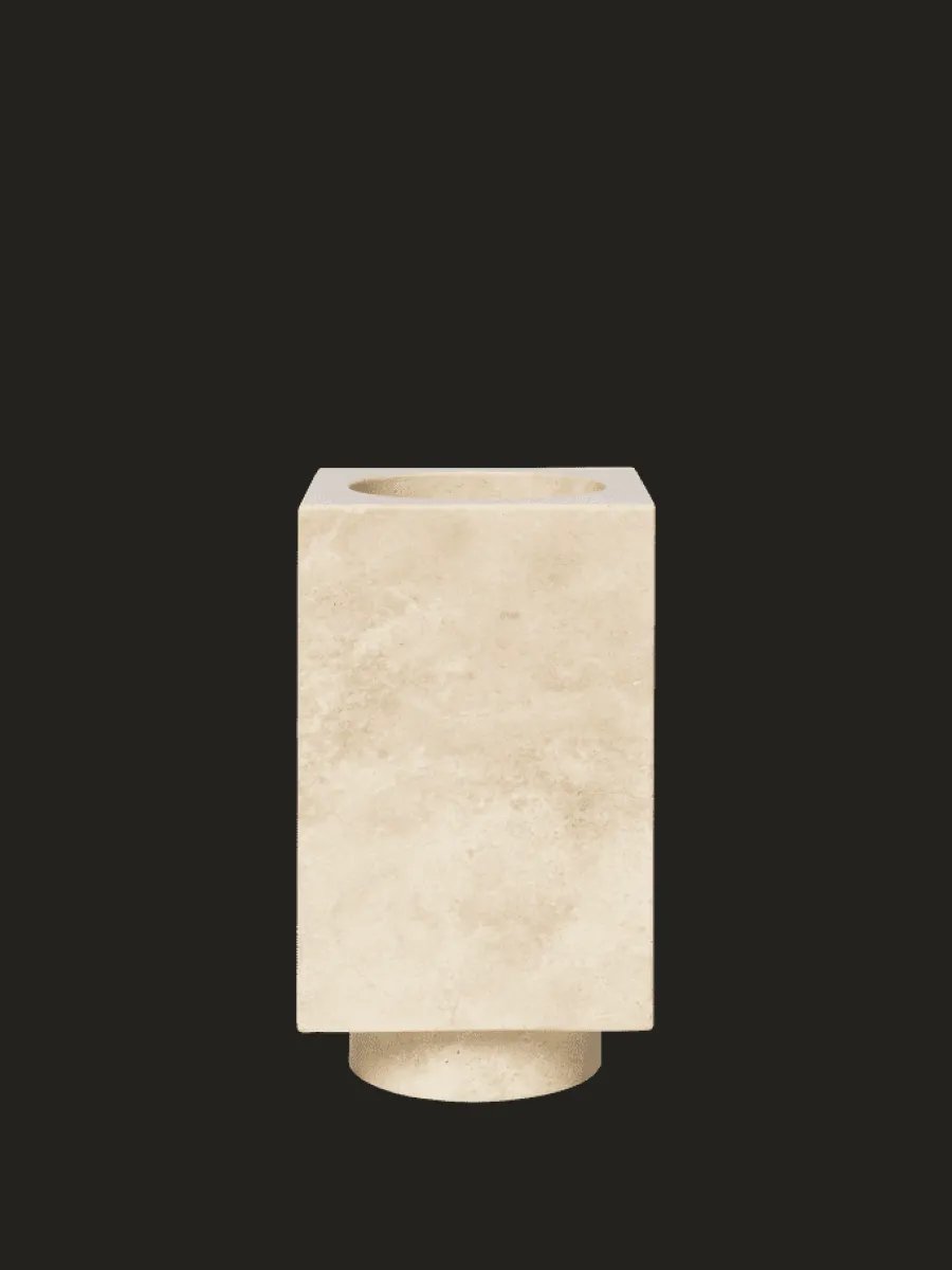 Hew vase, travertin fra<Ferm Living Discount