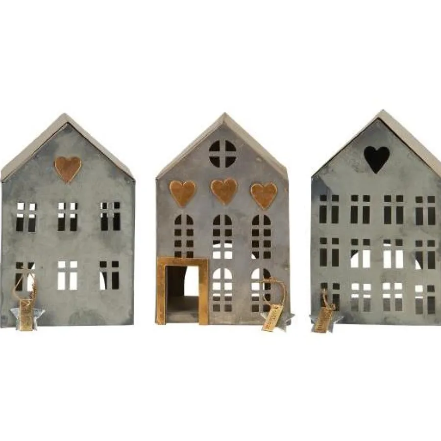 Hus til fyrfadslys Stillenat - 3 stk. ass. fra<Ib Laursen