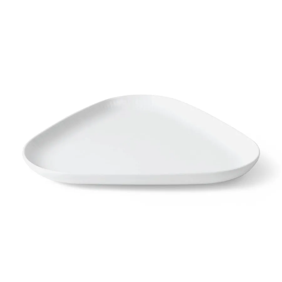 Hvid Riflet fad fra<Royal Copenhagen Best