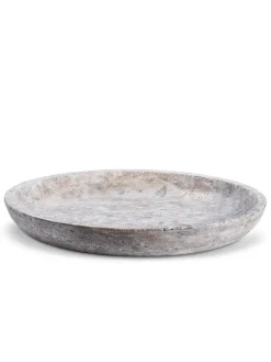 Hyben Fad, silver travertin fra<Wabi Sabi Nordic Clearance