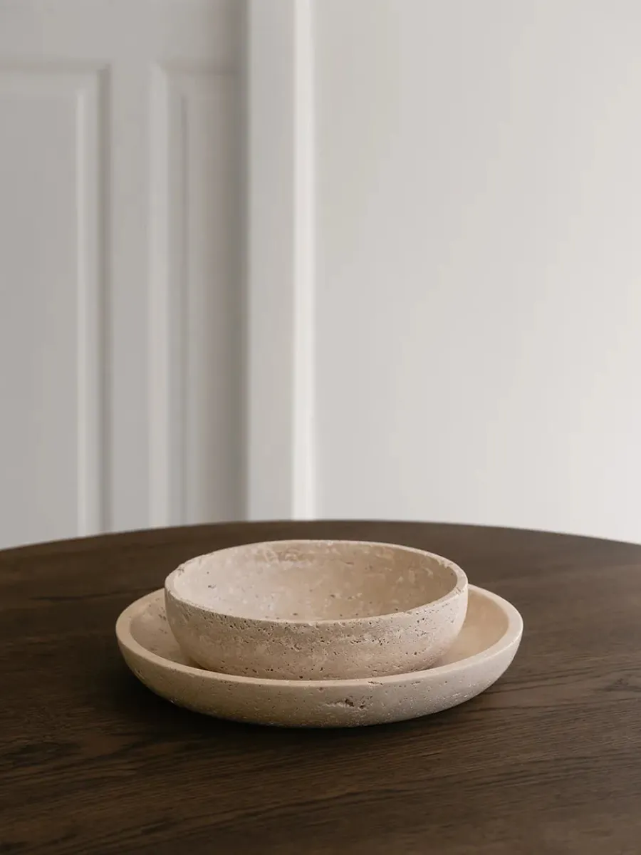 Hyben Fad, travertin fra<Wabi Sabi Nordic New