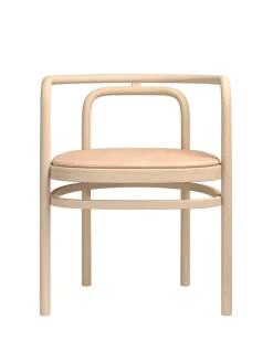 Hynde til PK15 Stol, naturlæder af Poul Kjærholm<Fritz Hansen