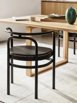 Hynde til PK15 Stol, sort Grace læder af Poul Kjærholm<Fritz Hansen Sale