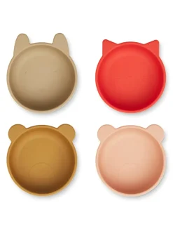 Iggy skåle 4-pak, apple red/tuscany rose multi mix fra<Liewood Best