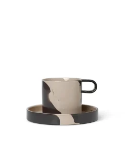 Inlay Cup with Saucer fra<Ferm Living Online