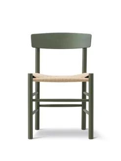 J39 Folkestolen, Khaki grøn af Børge Mogensen<Fredericia Furniture