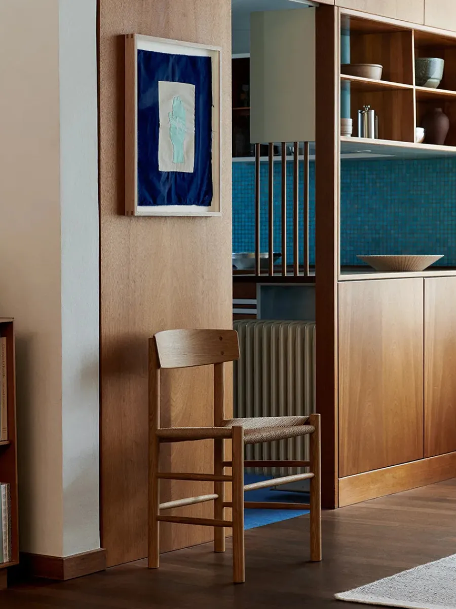 J39 Folkestolen, lys olieret eg af Børge Mogensen<Fredericia Furniture New