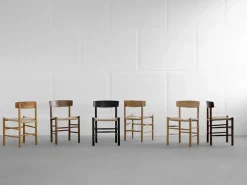 J39 Folkestolen, Pebble grey af Børge Mogensen<Fredericia Furniture New