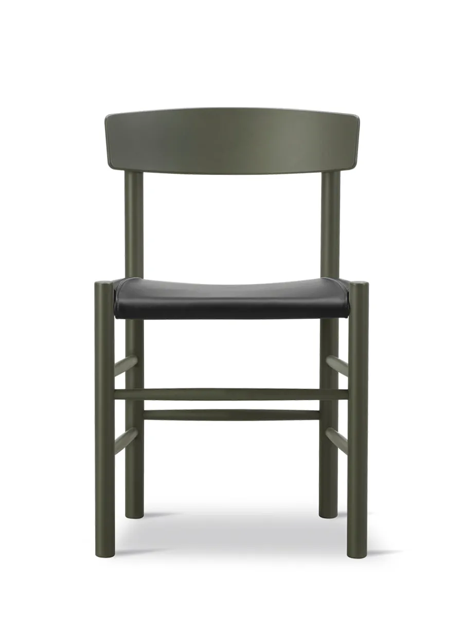 J39 Folkestolen Sædepolstret, Cognac Læder af Børge Mogensen<Fredericia Furniture Sale