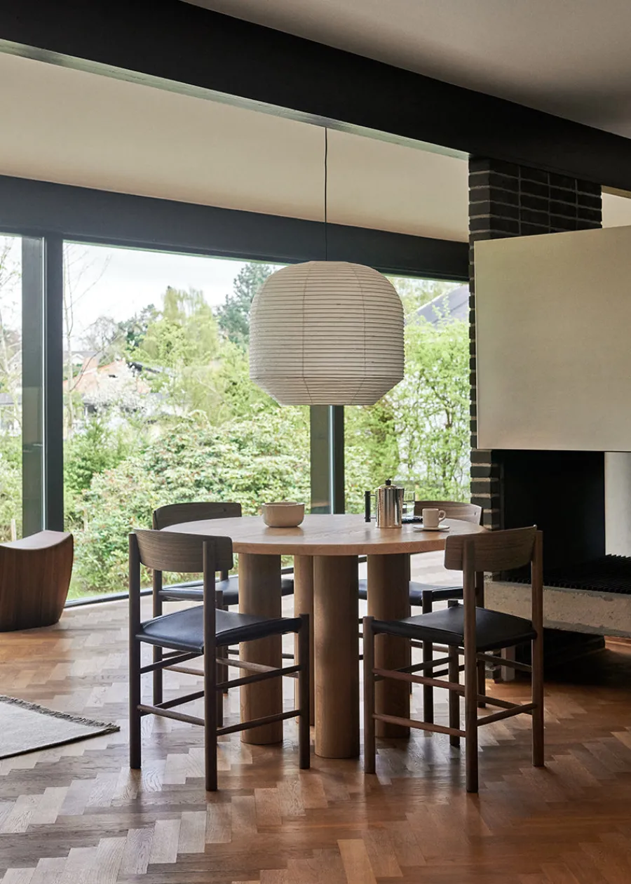 J39 Folkestolen Sædepolstret, Mørkebrun Læder af Børge Mogensen<Fredericia Furniture Best